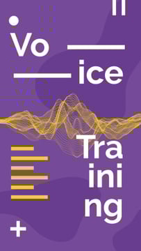 Voice Training Offer with Equalizer waves pattern