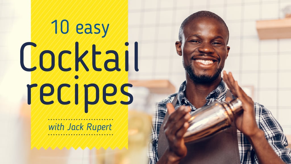 Cocktails Recipes Bartender Holding Shaker — Create a Design Cocktails Recipes Bartender Holding Shaker — Create a Design