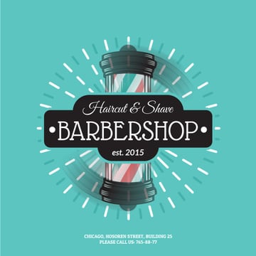 Barbershop Striped Lamp