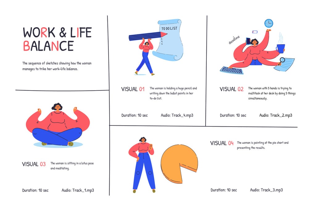 Illustrations of Work and Life balance — ein Design erstellen Illustrations of Work and Life balance — ein Design erstellen