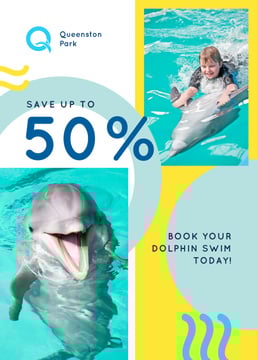 Dolphin Swim Offer Kid in Pool