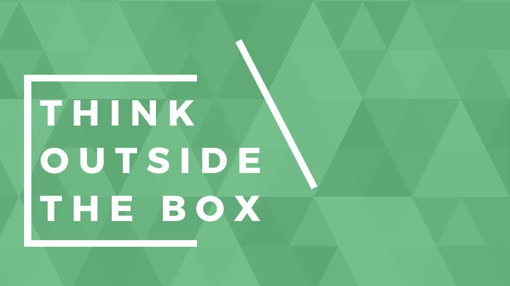 Think outside the box citation — ein Design erstellen Think outside the box citation — ein Design erstellen