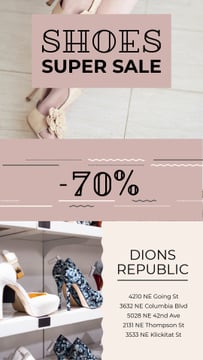 Female Shoes Store Sale in Pink