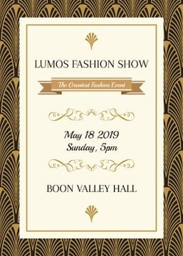 Lumos fashion show poster