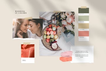 Tender colors Palette for Wedding