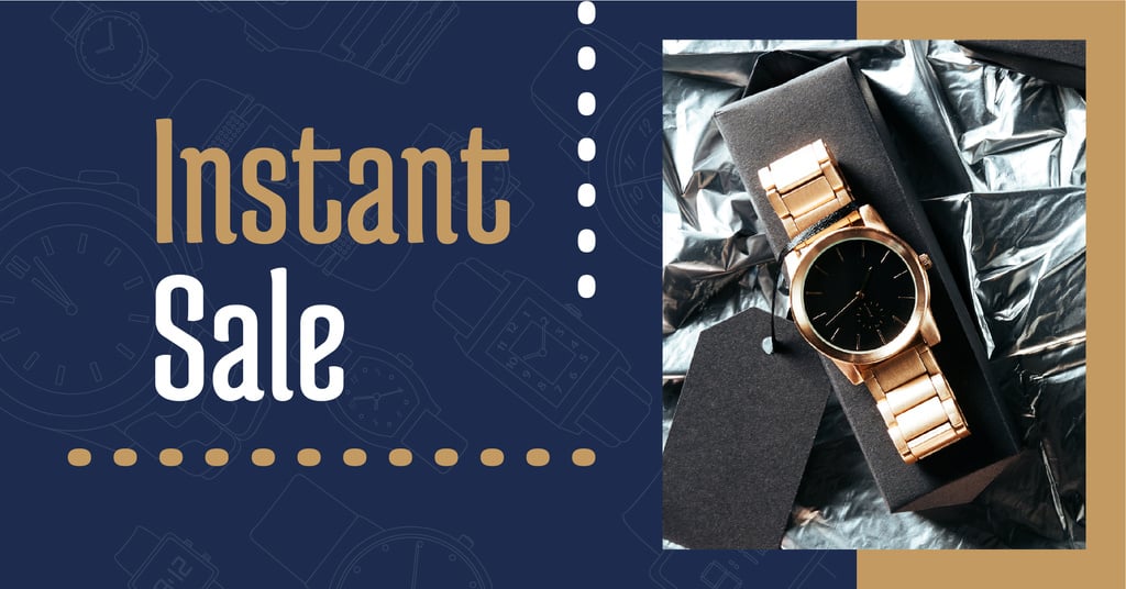 Luxury Accessories Ad with Golden Watch — ein Design erstellen Luxury Accessories Ad with Golden Watch — ein Design erstellen