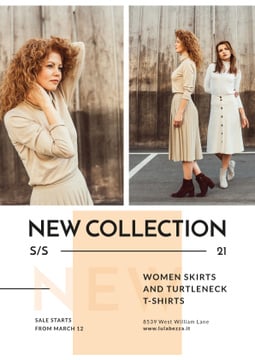 Clothes Store Promotion Women in Casual Outfits