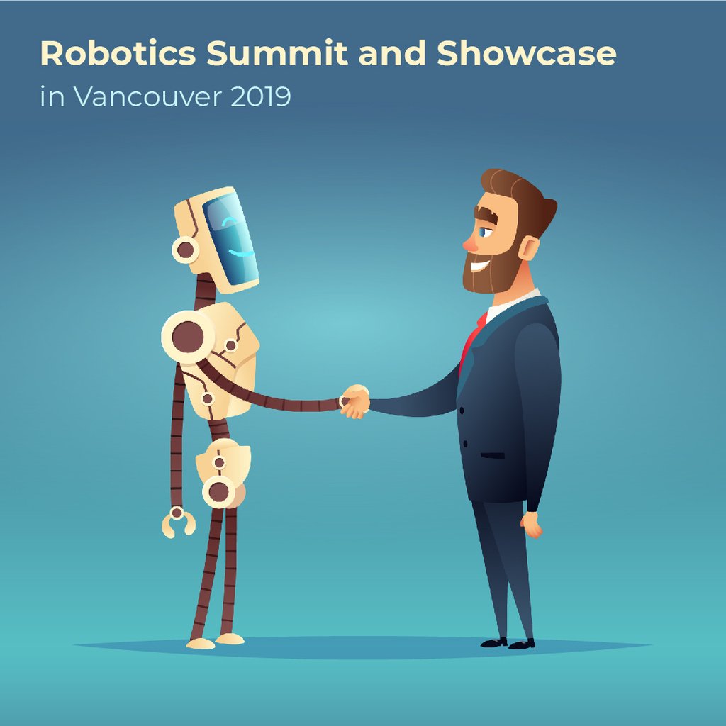 Robot and businessman shaking hands — Create a Design Robot and businessman shaking hands — Create a Design