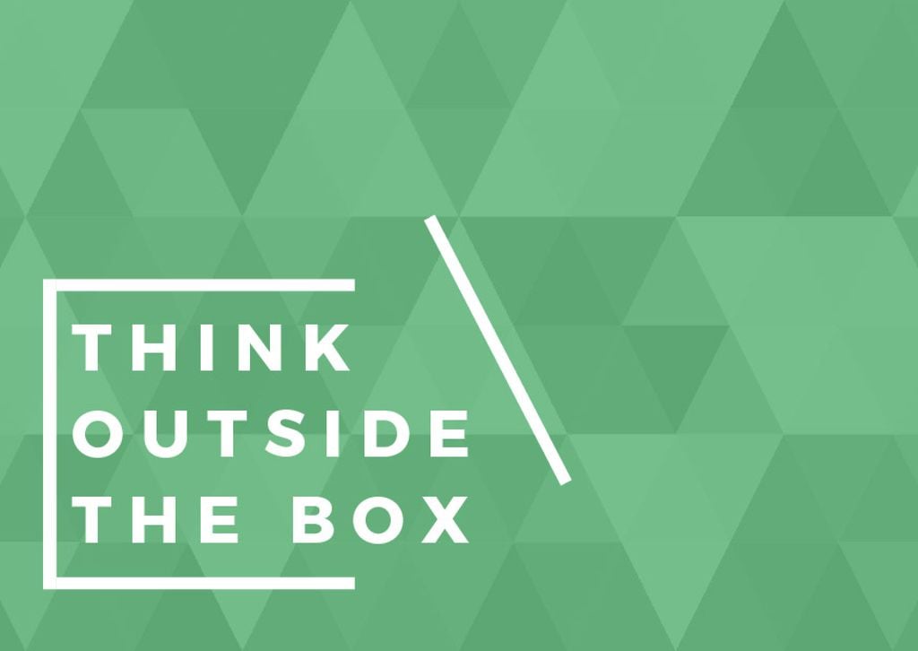 Think outside the box citation — Crear un diseño Think outside the box citation — Crear un diseño