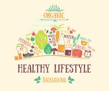 Healthy Lifestyle Attributes Icons