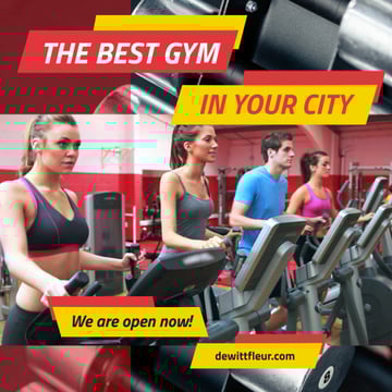 Gym Ticket Offer with People on Treadmills