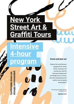 Graffiti Tour promotion on Colorful abstract pattern