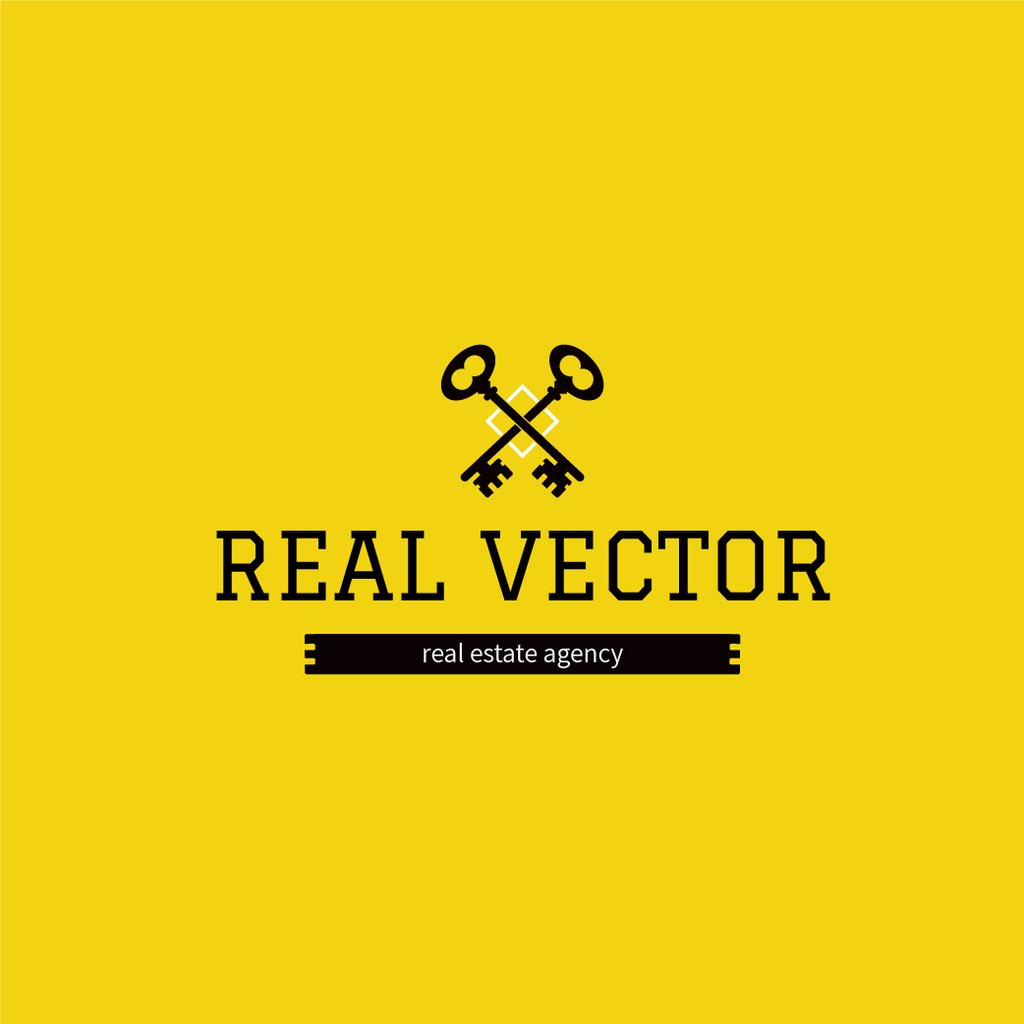 Real Estate Agency Ad with Keys Icon — ein Design erstellen Real Estate Agency Ad with Keys Icon — ein Design erstellen