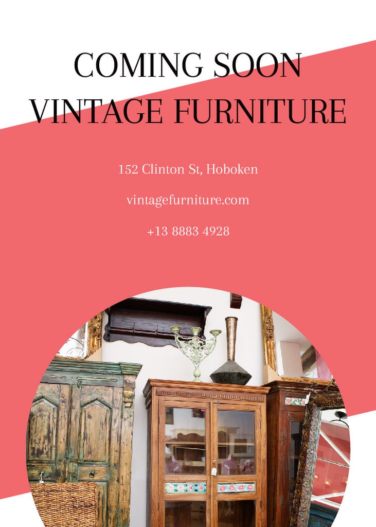 Coming soon vintage furniture shop — Maak een ontwerp Coming soon vintage furniture shop — Maak een ontwerp