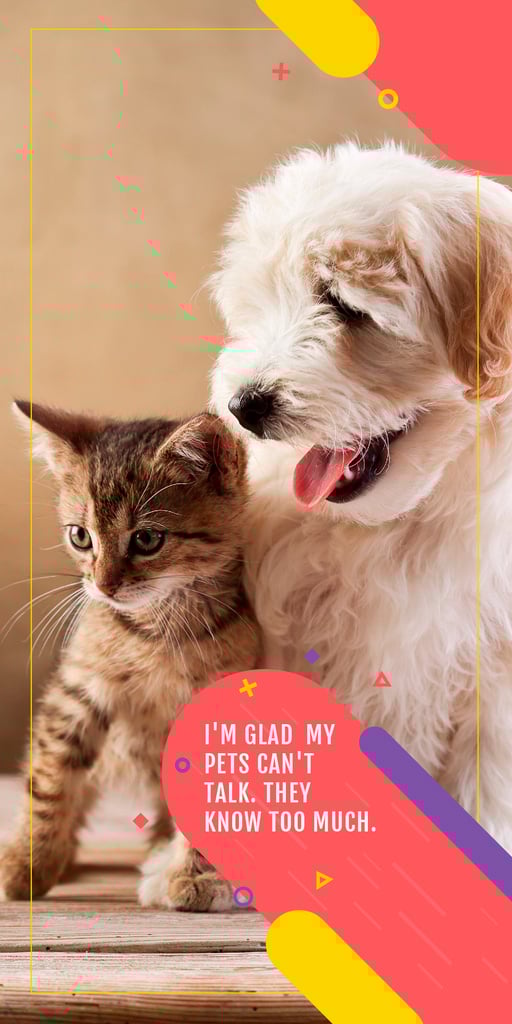 Citation about not talking pets — Créer un visuel Citation about not talking pets — Créer un visuel