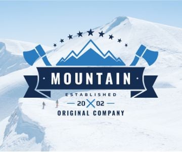 Journey Offer Mountains Icon in Blue
