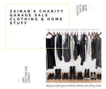 Zainab's charity Garage