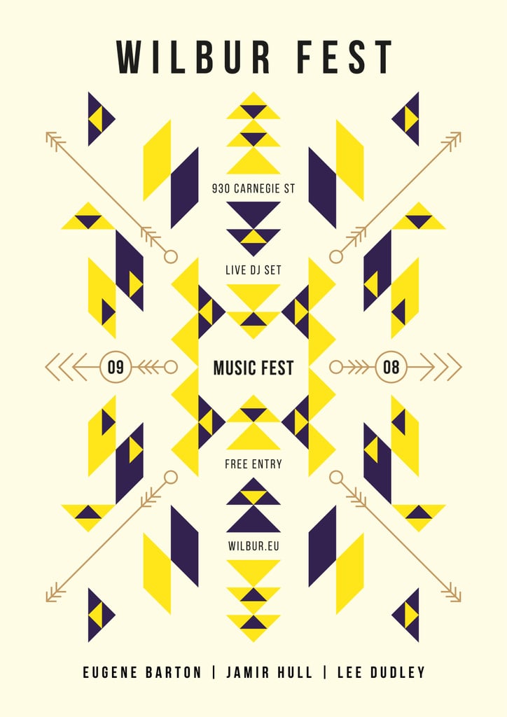 Music Fest Announcement Geometric Ethnic Pattern - Bir Tasarım Oluşturun Music Fest Announcement Geometric Ethnic Pattern - Bir Tasarım Oluşturun