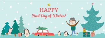 Happy first day of Winter illustration