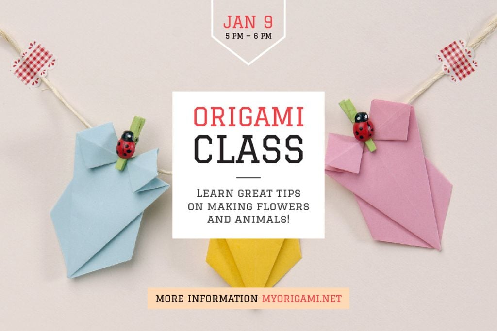 Origami class Annoucement — Create a Design Origami class Annoucement — Create a Design