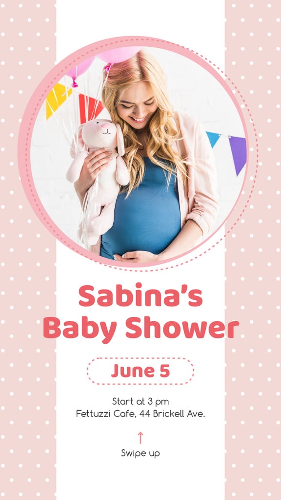 Baby Shower Invitation Happy Pregnant Woman — Crear un diseño Baby Shower Invitation Happy Pregnant Woman — Crear un diseño