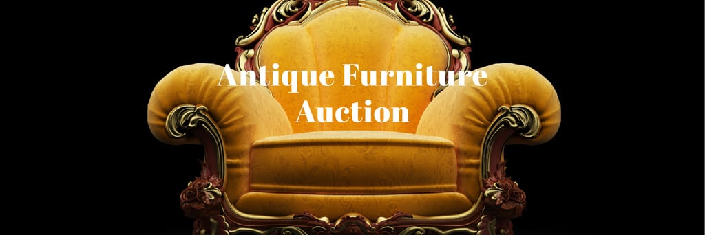 Antique Furniture Auction Luxury Yellow Armchair — Crea un design Antique Furniture Auction Luxury Yellow Armchair — Crea un design