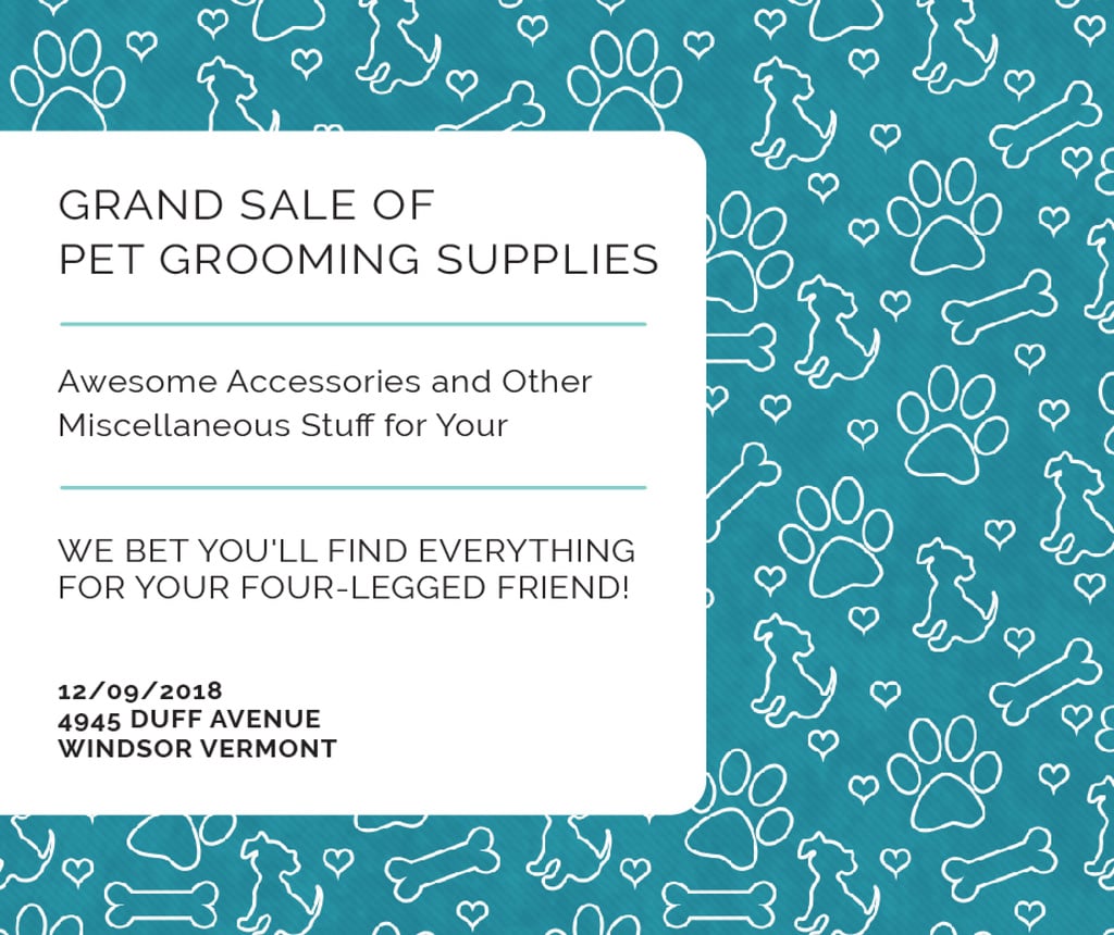 Pet Grooming Supplies Sale with animals icons — Créer un visuel Pet Grooming Supplies Sale with animals icons — Créer un visuel