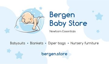 Baby Store Ad with Baby Sleeping