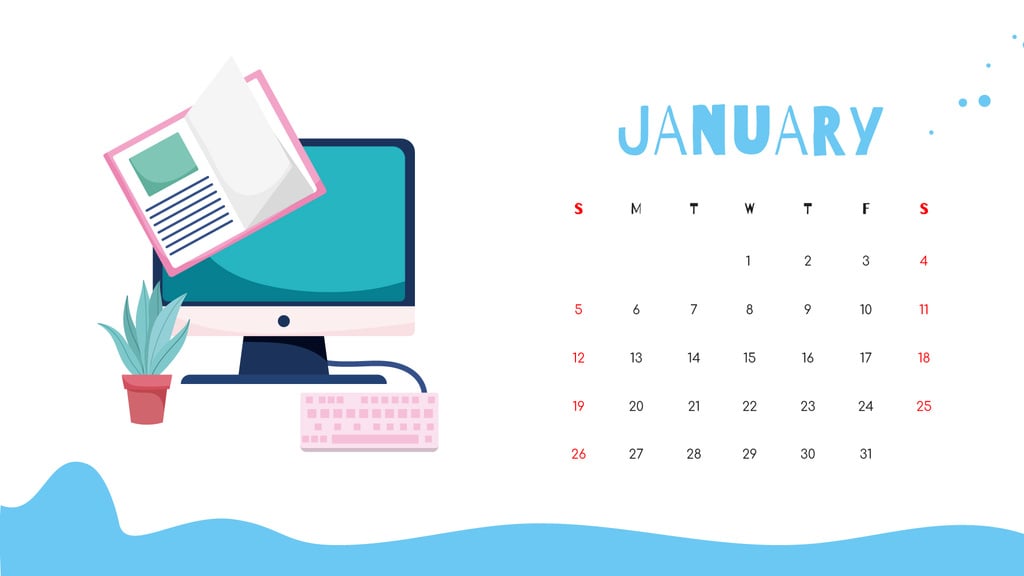 Monthly template with Education icons — Створити дизайн Monthly template with Education icons — Створити дизайн