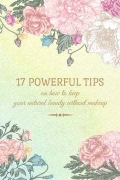 Beauty Tips in Tender Flowers Frame