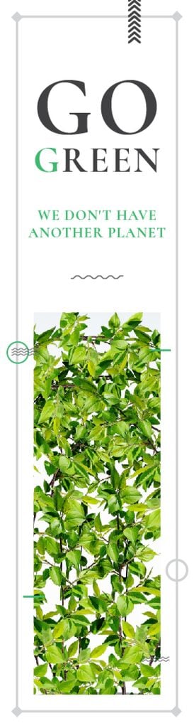 Ecological Event Announcement Green Leaves Frame — Crea un design Ecological Event Announcement Green Leaves Frame — Crea un design