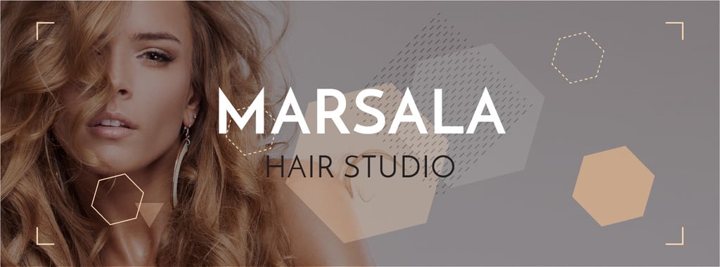 Marsala hair studio banner — ein Design erstellen Marsala hair studio banner — ein Design erstellen