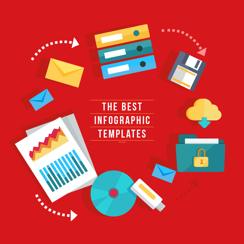 Infographic templates service with Computers icons — ein Design erstellen Infographic templates service with Computers icons — ein Design erstellen