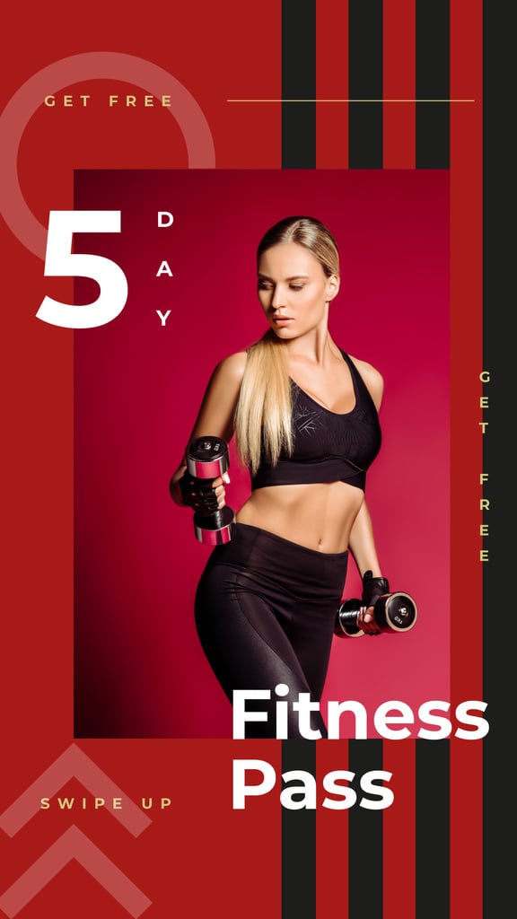 Woman exercising with dumbbells — Crear un diseño Woman exercising with dumbbells — Crear un diseño