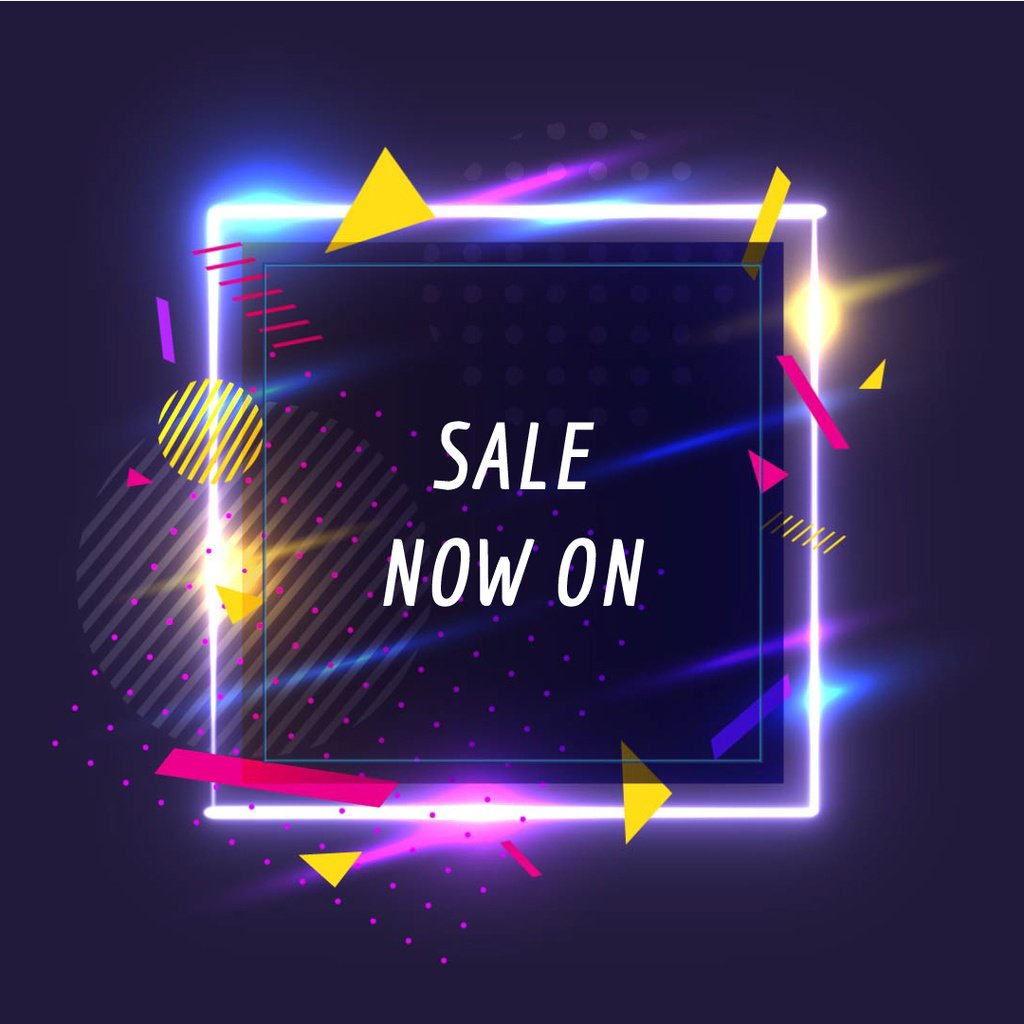 Flickering neon square — Створити дизайн Flickering neon square — Створити дизайн