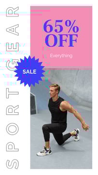 Sport Gear ad with Man training