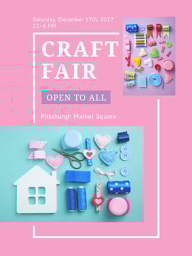 Craft Fair with needlework tools