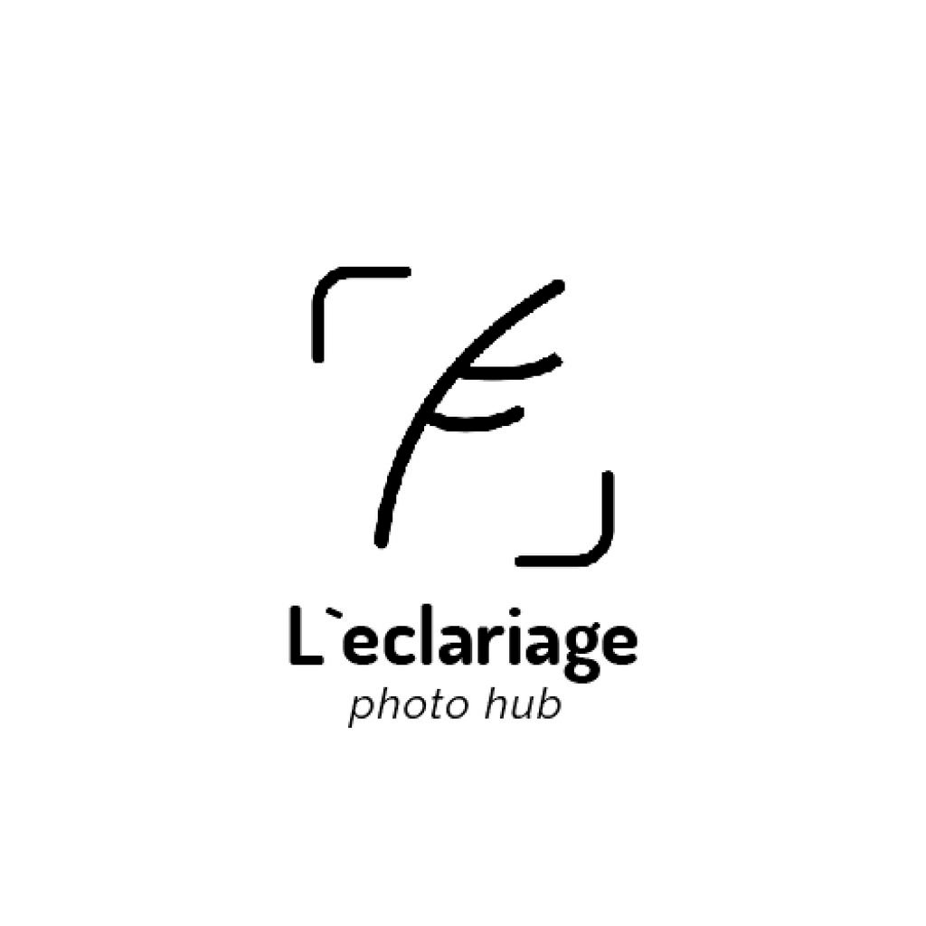 Photo Studio Ad with Feather in Black — ein Design erstellen Photo Studio Ad with Feather in Black — ein Design erstellen