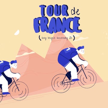 Tour de France with Cyclists in mountains