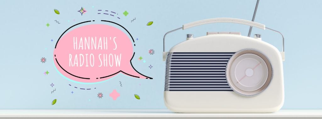 Retro radio with speech bubble — Створити дизайн Retro radio with speech bubble — Створити дизайн