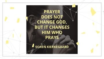 Religion Quote with Woman Praying