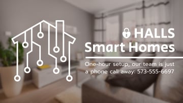 Smart Home Digital Icon on House Network