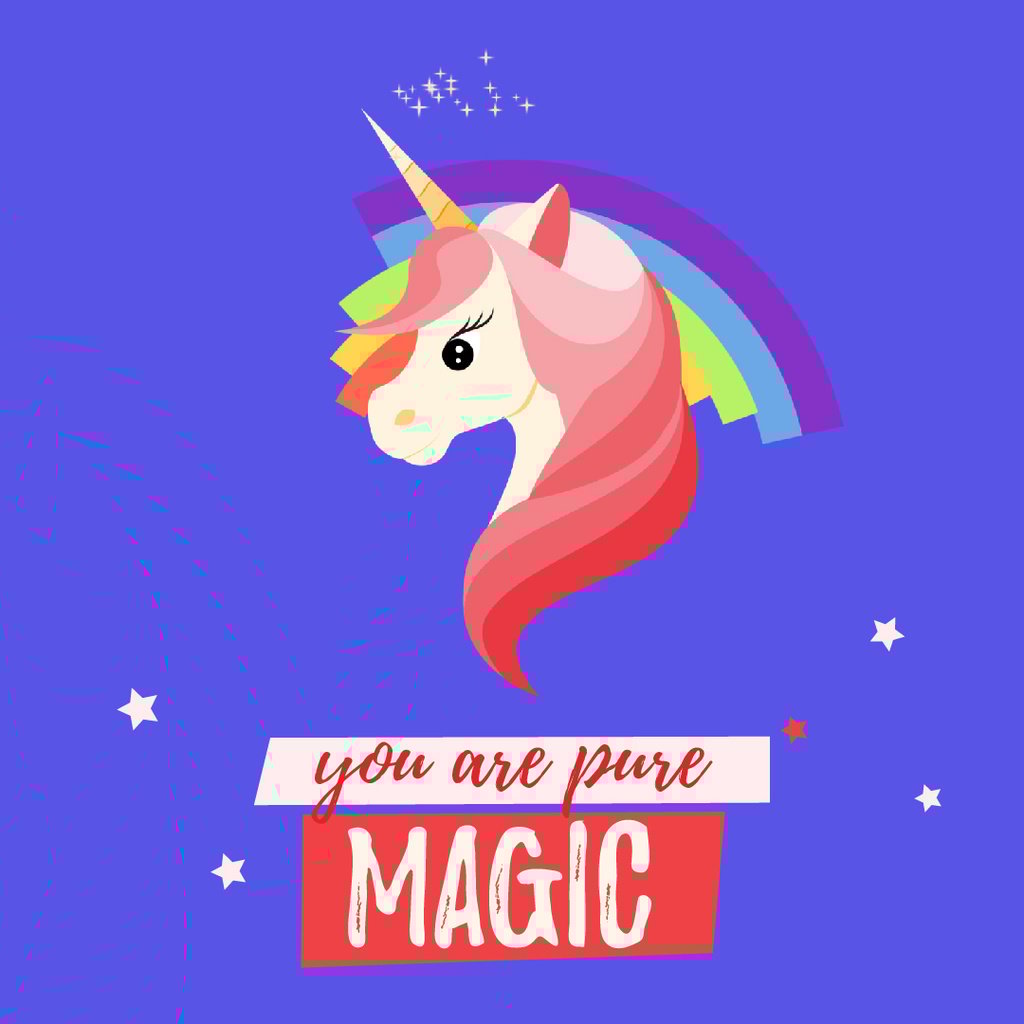 Unicorn with bright rainbow — Crea un design Unicorn with bright rainbow — Crea un design