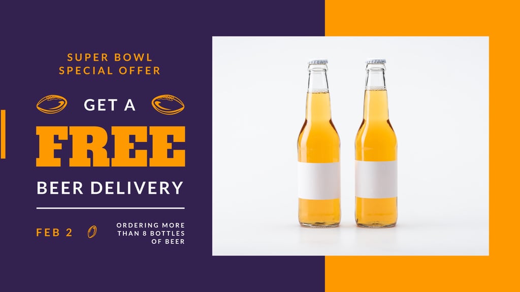 Super Bowl Offer Beer Bottles — ein Design erstellen Super Bowl Offer Beer Bottles — ein Design erstellen