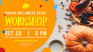 Halloween Decor Workshop Cookies and Pumpkin