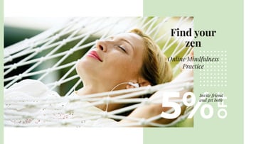 Skincare Ad with Woman Resting in Hammock
