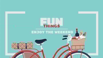 Weekend Ideas Red Bicycle with Food