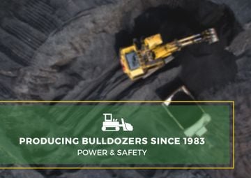 Bulldozers Ad Excavator on Construction Site