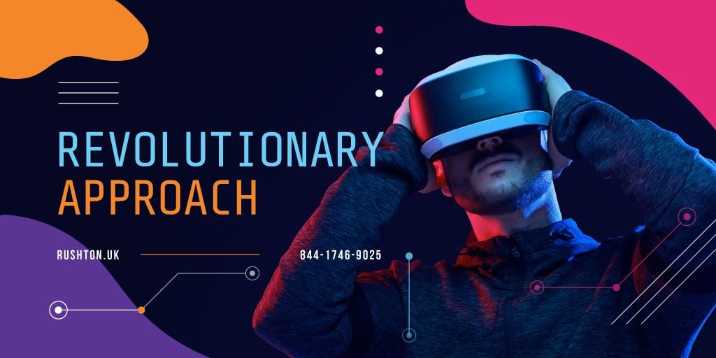 Man using vr glasses — ein Design erstellen Man using vr glasses — ein Design erstellen