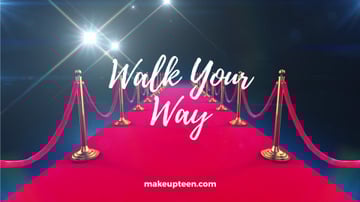 Walking on Red Carpet in Flashing Lights